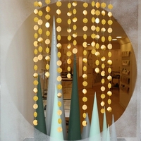 Banner cu Cerculete, Flippy, Tip Franjuri, 4 m, Rola de Ata Inclusa, Auriu