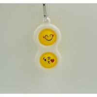 Jucarie Senzoriala Antistres, Simple Dimple, Breloc 2 Bulinute, Alb, model 2