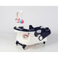 Scaun pentru Copii 2 in 1, Flippy, pentru Servit Masa si pentru Baie, Multifunctional, Pliabil, Portabil, din Plastic, Spatar Reglabil, 58 x 39 cm, Albastru