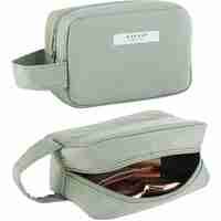 Portfard, Flippy, cu Maner, Material Impermeabil, pentru Cosmetice, 16 x 11 x 7 cm, Verde