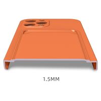 Husa protectie cu suport card compatibila cu Samsung A12 Portocaliu