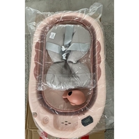 Cada de Baie, Flippy, pentru Copii 0 luni - 6 Ani, cu Termometru, Pliabila, Perna Suport Inclusa, din Plastic, 81.5 x 49 x 21.5 cm, Roz