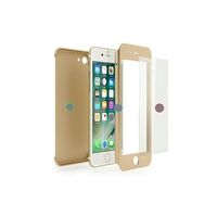 Husa Apple iPhone 8 IPAKY Full Cover 360 Auriu + Folie Cadou