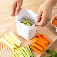 Feliator de Fructe si Legume, Flippy, din Plastic si Otel, Mecanic, Taiere 1.2 cm Grosime, 14 x 9.5 x 8 cm, Alb