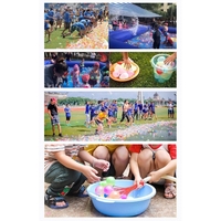 Set 111 Baloane din Latex, Flippy, Aqua Party, Sistem de Umplere Rapida, 10 cm Diametru, Multicolor