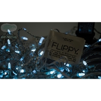 Instalatie Craciun, 80 m, 1920 Led-uri ,Franjuri, Alb rece, Flash, Alimentator, Interconectabila, Prelungitor 6.5 m inclus, Fir Transparent Cauciucat, 220v, Flippy