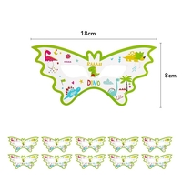 Set 10 Masti Decorative, Flippy, Colectia Dino Park, 18 x 8 cm, din Carton, Multicolor