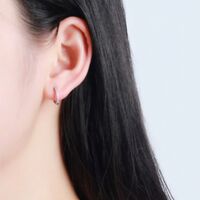 Cercei din Argint 925, Cerc cu Zirconii, Jolie Silver