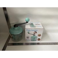 Mixer Manual, Flippy, pentru Oua Smantana Frisca Aluat, Maner Plastic, Usor de Utilizat si Depozitat, Bol Transparent, 24.5 x 11.5 cm Verde