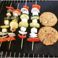 Set 4 Folii Antiaderente din Teflon, Flippy, Multifunctionale, Rezistente la Apa si Temperaturi Ridicate, pentru Gratar, Cuptor, BBQ Grill, 40x33 cm, Negru