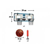 Set 2 Cosuri de Baschet pentru Copii, Flippy, cu Tablou de Bord Electronic, Pentru 2 Jucatori, Minge, Pompa, 2 Moduri, Interior/Exterior, Inel Metalic si Rabatabil cu Arc, Luminos, 60x31x6 cm, Multicolor