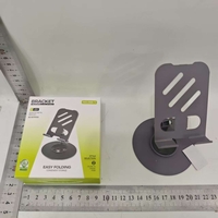 Suport rotativ pentru telefon, Flippy, Complet Metalic, Pliabil, Design Modern pentru Desktop, Multifunctional, Compatibil cu Tableta, 10.5 x 9 x 9 cm, 80 g, Mov