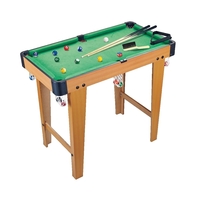 Masa de Biliard, Flippy, cu Picioare, +6 Ani, 74 x 63 x 40 cm, din Lemn/ABS, Maro/Verde