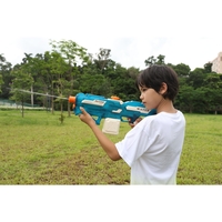 Pistol cu Apa Electric, Flippy, +6 Ani, Rezervor 650 ml, Incarcare USB, din Plastic, 59 x 23 x 6 cm, Albastru