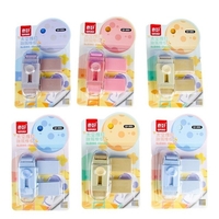 Radiera, Flippy, cu 2 Rezerve, Reglare Pull-Push, din Cauciuc, Kaki