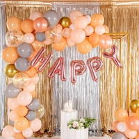 Balon Folie Metalizata Litera H, Flippy, 40 cm, Umflati cu Heliu sau Aer, Ambalaj Individual, Pai inclus, Rose Gold