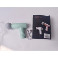 Mini Aparat de Masaj, Flippy, Tip Pistol, Incarcare USB Tip C, Portabil, Pentru Relaxare Musculara, Autonomie 120 Min, 3 Trepte de Viteza, Verde