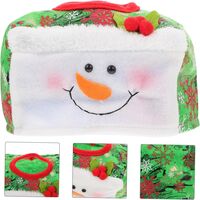 Cutie Decorativa pentru Servetele, Flippy, Model Om de Zapada, Tematica Craciun, 16 x 10 cm, Verde