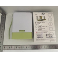 Set 7 Piese de Spalat/Uscat Biberoane, Flippy, Portabil, Peri de Silicon, pentru Tetine, Suzete, Biberoane, Paie, Cutie Inclusa, 16.8 x 12 x 5 cm, Model Panda, Verde