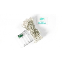 Instalatie de Craciun cu Baterii Tip Liniar, 2 jocuri de lumini, Fir Transparent 10 m 100 LED -uri, Multicolor