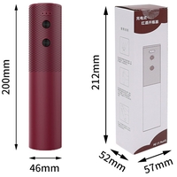 Tirbuson Electric, Flippy, Deschizator Sticle de Vin, de Uz Casnic de Ultima Generatie, Reincarcabil prin Incarcare USB, 20 x 4.6 cm Rosu