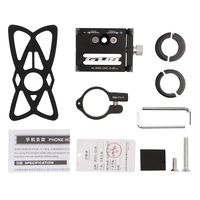 Suport de telefon pentru bicicleta/motocicleta/scuter/trotineta, GUB G-85SL Negru