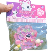 Jucarie Antistres Squishy, Flippy, Labuta de Pisica Squeeze Toys, cu Revenire Lenta, 7.5 cm, Model 270519, Multicolor
