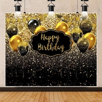 Banner Tip Fundal pentru Poze, Flippy, din Panza, 185 x 110 cm, Sfoara 6 m, Prindere in 4 Colturi, Negru/Auriu