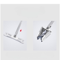 Set Mop Plat + Galeata, Flippy, cu Sistem de Stoargere, Lungime Telescopica 140 cm, Argintiu/Galben