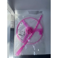 Jucarie Disc Zburator, Distractiv pentru Copii, Flippy, Aruncator Manual din Plastic, cu Lumini, Roz