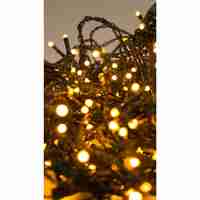 Instalatie Craciun Profesionala de Exterior IP65, 125 m, 3000 Led-uri Mari ,Franjuri, Alb cald, Flash, Alimentator de 1.5 m, Interconectabila, Prelungitor 6.5 m inclus, Fir Negru Cauciucat, 220v, Flippy