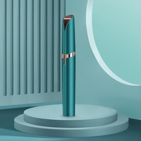 Trimmer Facial, Flippy, pentru Sprancene, Incarcare USB, 1.5 x 13 cm, din ABS, Verde