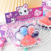 Jucarie Antistres Squishy, Flippy, cu Revenire Lenta, Squeeze Toys, Model Cat Paw, 12.5x10.5 cm, 220g, +3 Ani, din TPR, Model 1, Multicolor