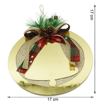 Ornament brad, Flippy, Clopotel, Auriu, Lucios, 17*17CM, Acril, Interior/ Exterior