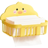 Cutie de Depozitare, Flippy, din Plastic, Montare pe Perete, Model Ratusca, 13x19x12 cm, Galben