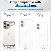 Husa Metalica Compatibila cu iPhone 16 Pro, Flippy, Protectie pentru Colturile Telefonului si Camera, Aliaj, Antisoc, Antizgariere, Auriu