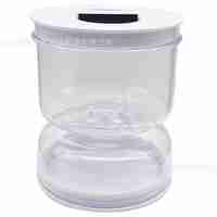 Borcan pentru Muraturi, Flippy, cu Separator pentru Lichide, Ermetic, Termorezistent, Tip Clepsidra, 800 ml, ABS, Alb, 13x11 cm