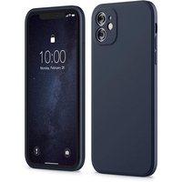 Husa protectie compatibila cu Apple iPhone 11 Liquid Silicone Case Albastru Inchis