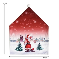 Husa pentru scaun Flippy, tematica Craciun, material textil/poliester, 61 x 47 cm, rosu