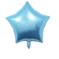 Set 3 Baloane din Folie Metalizata, Flippy, Figurine Picior 46x79 cm, Inima 45cm, Stea 45cm, Model It's a Boy, Tema Gender Reveal, Ambalaj Individual, Pai Inclus, Umflare cu Aer sau Heliu, Albastru