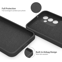 Husa de Protectie, Flippy, pentru Huawei P60 Pro, Liquid Silicone, cu Microfibra pe Interior, Protectie Antisoc, Compatibil Incarcare Wireless, Negru
