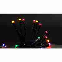 Instalatie de Craciun cu Baterii Tip Liniar, 2 jocuri de lumini, Fir Verde 3 m 30 LED -uri, Multicolor