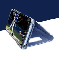 Husa Samsung Galaxy S8 Plus Flip Cover Oglinda Albastru
