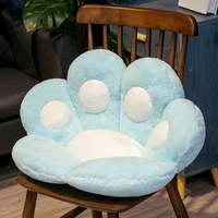 Perna Decorativa, Flippy, Model Laba de Pisica, din Plus, pentru Scaun/Canapea/Podea, 80 x 70 cm, Albastru Deschis