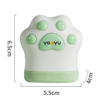 Ruleta Portabila, Flippy, Ruleta mini pentru Copii, Model Labuta de Pisica, cu Prindere, pentru Masurat Diametrul, 5.5 x 6.5 cm, Banda 1.5m, Verde