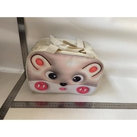 Geantă Frigorifică, Flippy, cu Desene Animat 3D, Portabilă pentru Copii, de Prânz, din Pânză Oxford, 27.5x18x20 cm, Model Soricel, Bej