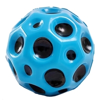 Minge Saltareata Hiperelastica, Flippy, Space Moon Ball foarte Elastica, Antistress pentru Copii, Diametru 66 mm, Albastru