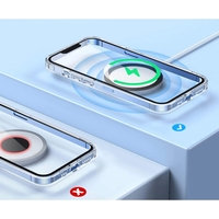 Inel Magnetic MagSafe Silicone pentru Apple iPhone seria 12 / 13 / 14 Alb