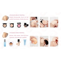 Set Buretei Machiaj, Flippy, Premium, 7 bucati, mov