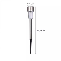 Lampa solara LED de exterior pentru gradina Flippy, dispersor normal, 0.06W, Inox, 29 cm